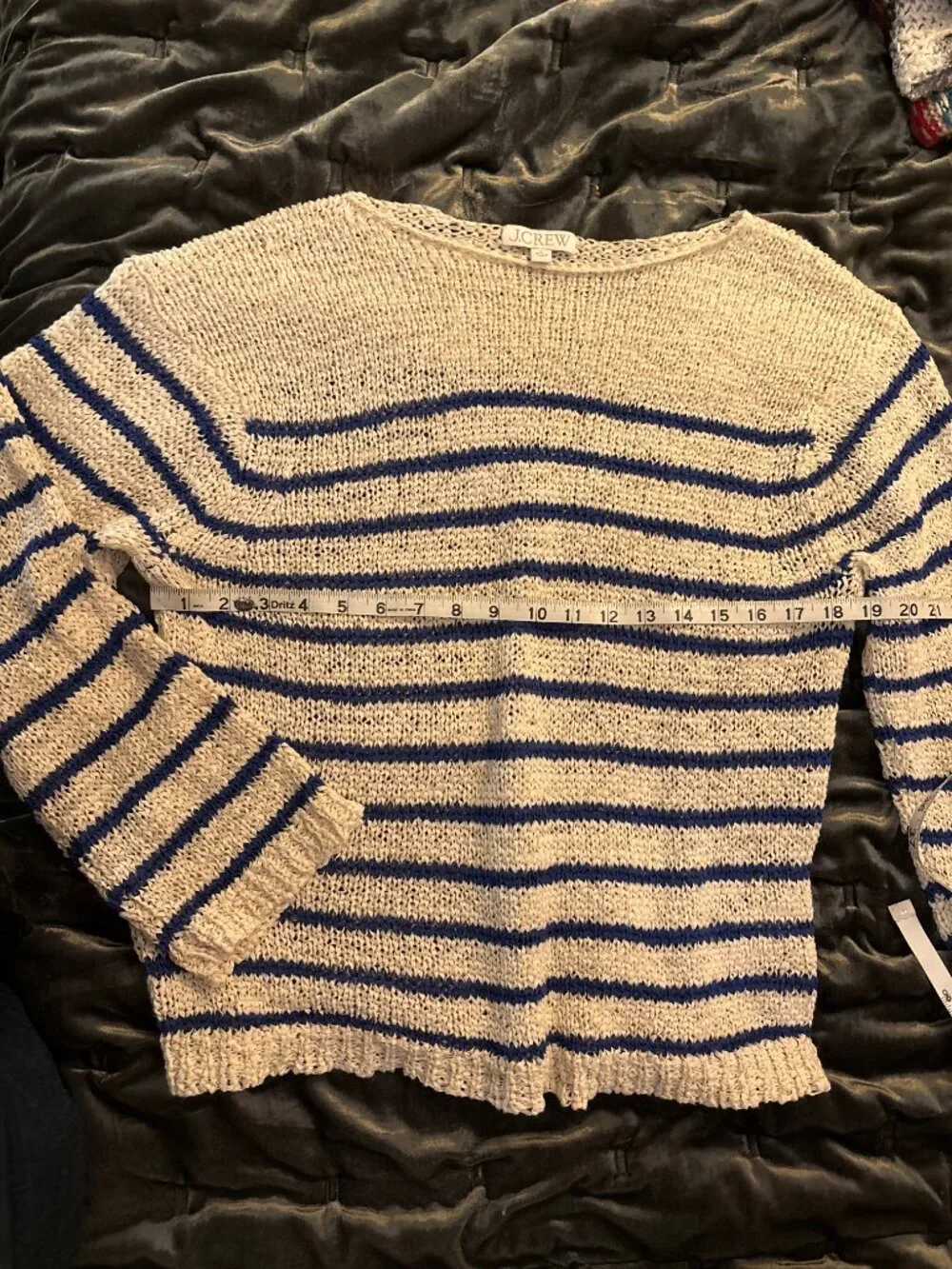 Preppy French Striped Nautical Sweater Open knit